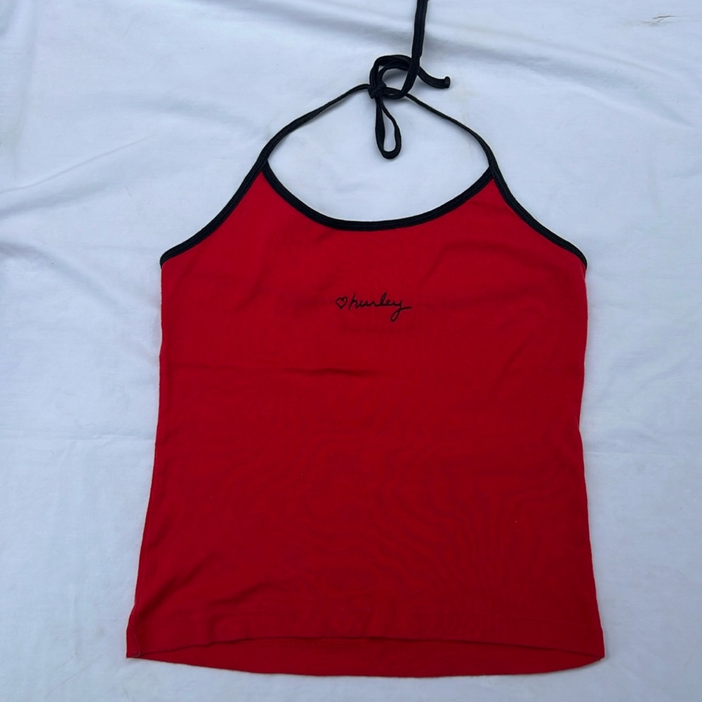 Vintage Hurley Girlie Tie Halter Top